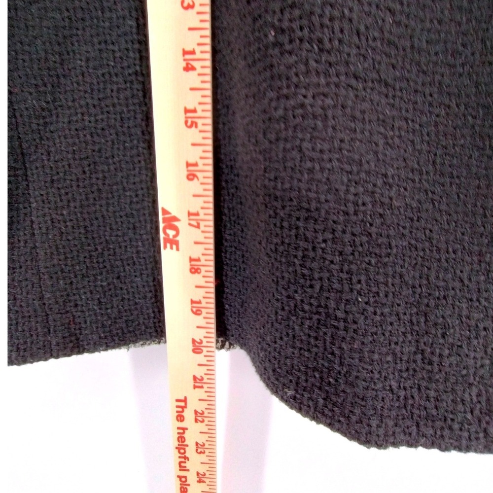 Banana Republic Tweed Moto‎ Jacket Blazer Black Faux Leather Trim Size 4 - Picture 13 of 15